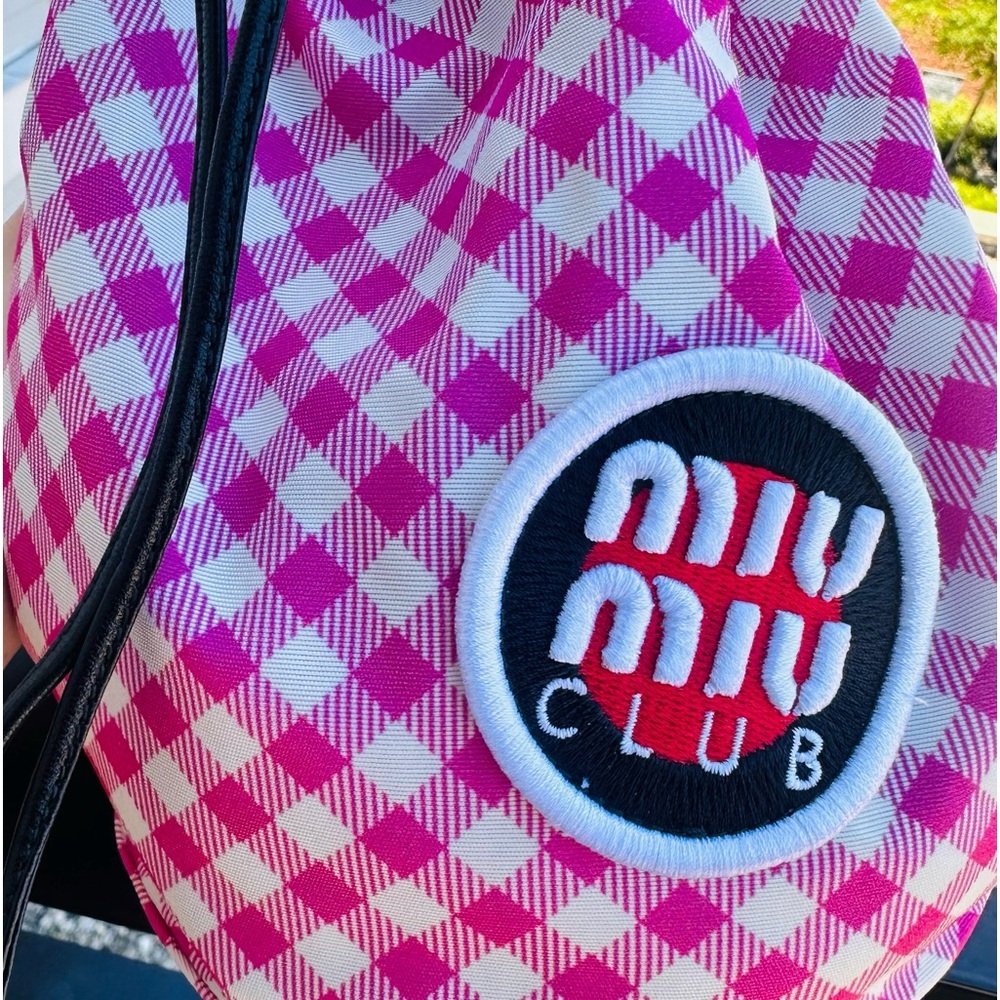 Miu Miu Cosmetic Pouch Bag  Pink Nylon - Picture 5 of 13